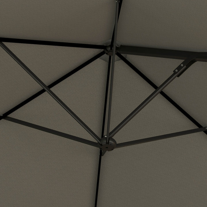 2.5m Rotating Cantilever Parasol - Light Grey