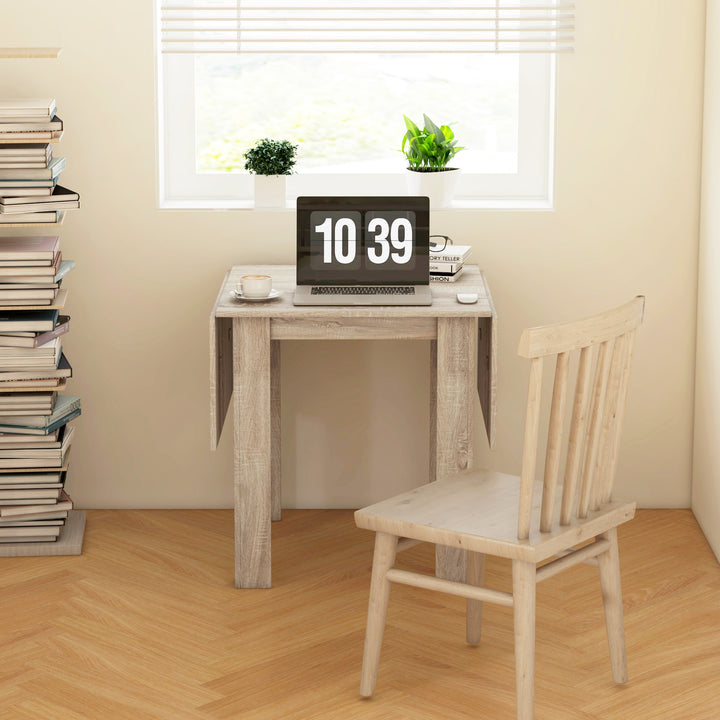 Four-Seater Drop Leaf Dining Table - Wood Effect