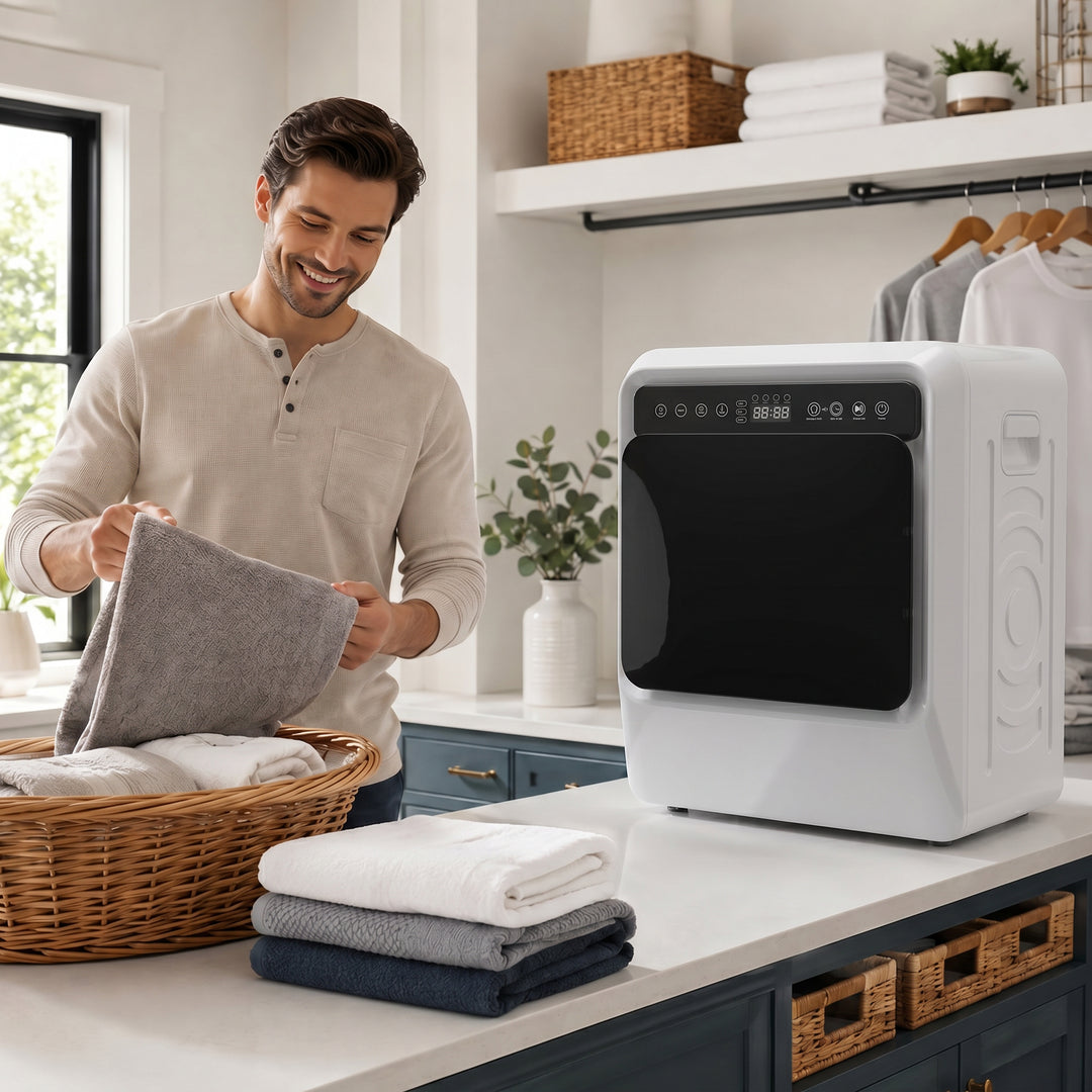 5kg Vented Tumble Dryer, 1000W Compact Tumble Dryer with Smart Drying,
