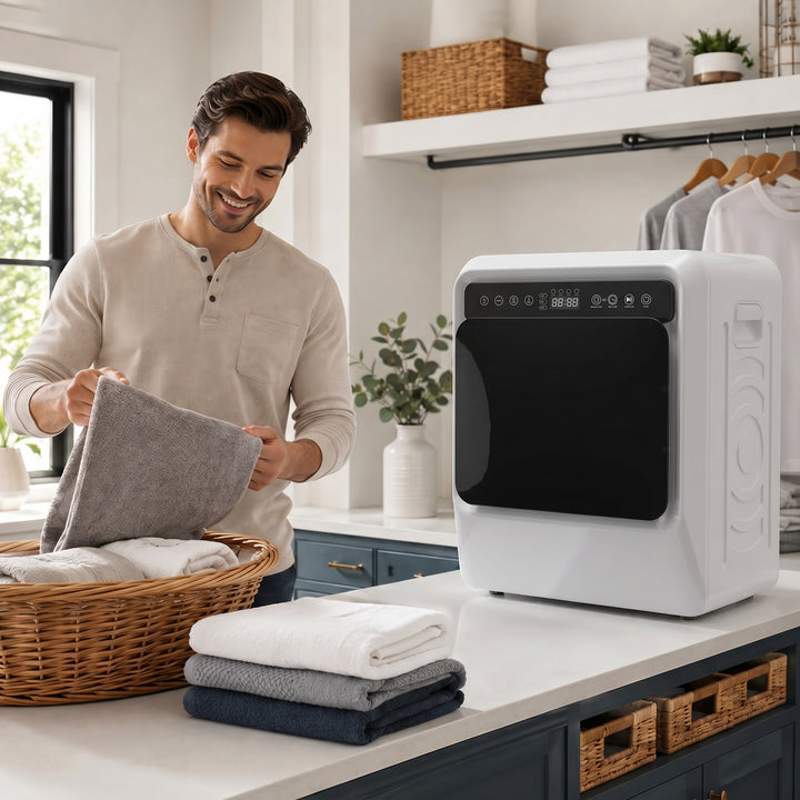 5kg Vented Tumble Dryer, 1000W Compact Tumble Dryer with Smart Drying,