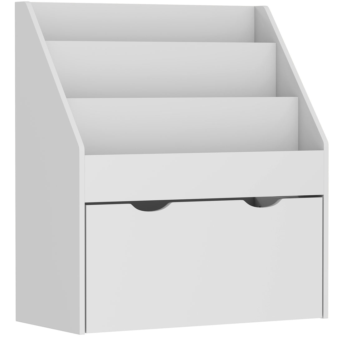 MCL Bookcase for Kids with Shelves, Drawer, Bookcase for Bedroom, Playroom, Grey