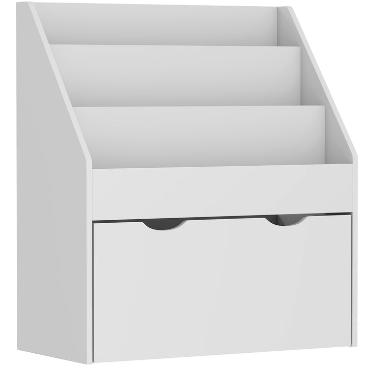 MCL Bookcase for Kids with Shelves, Drawer, Bookcase for Bedroom, Playroom, Grey