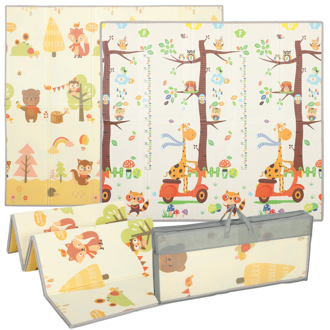 Foldable Reversible Baby Play Mat 200 x 180 cm, Waterproof, Non-Slip