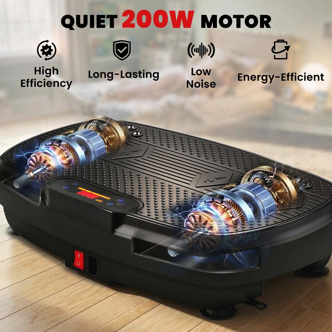 Vibration Plate Exercise Machine with 120 Speed Levels, 5 Programs, Qu