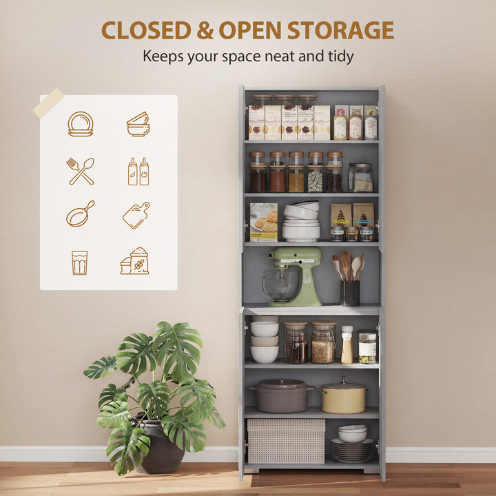 180 cm Tall Kitchen Cupboard, Pantry Storage Cabinet with Soft Close D