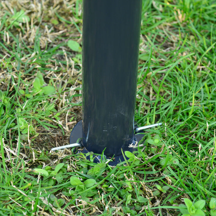 MCL 3(m) x 3(m) Metal Garden Gazebo Marquee Party Tent Patio Canopy Pavilion + Sidewalls - Green