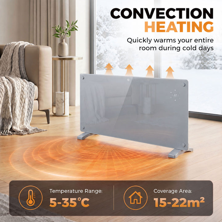 2000W Smart Panel Heater Wall Mounted &amp; Freestanding, Electric Heater - view 5