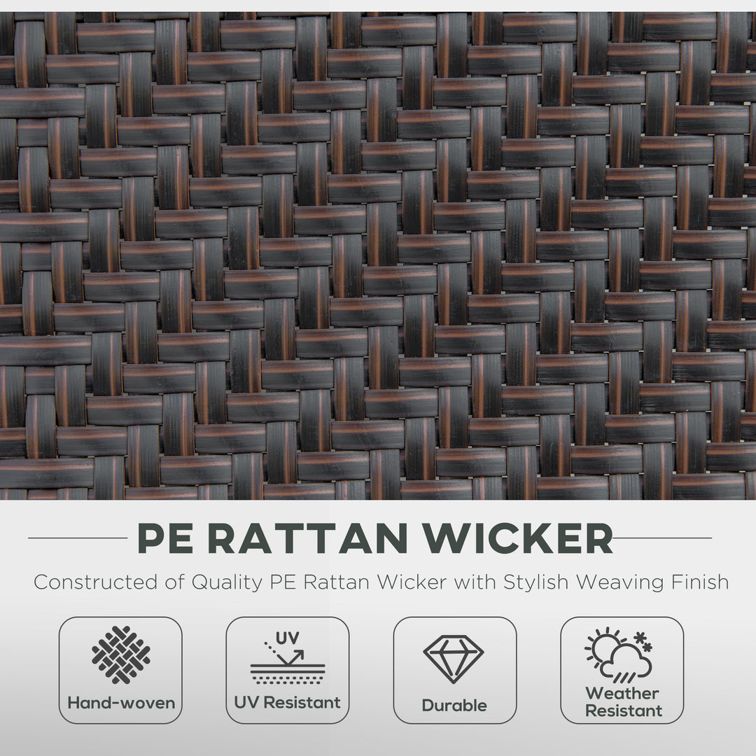 MCL Set of Two Folding Garden Chairs, with Seven-Position Adjustable Backs - Brown