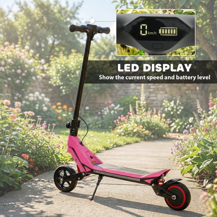 Electric Scooter for Kids, Foldable E Scooter for Age Age 6+ with LED 