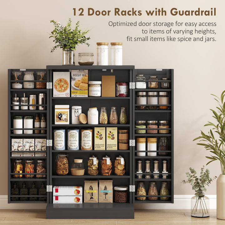 Kitchen Cupboard, Freestanding Multi-Storage Kitchen Pantry Cabinet wi