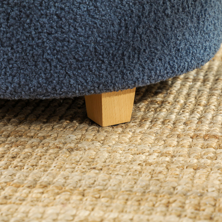 40.5L Teddy Fleece Storage Ottoman - Blue