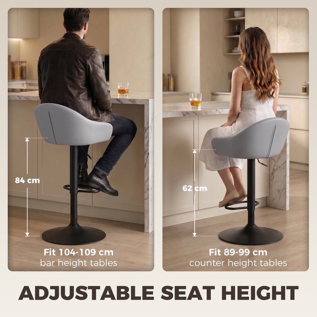 Bar Stools Adjustable Heights Breakfast Bar Stools Backrest Armrests S