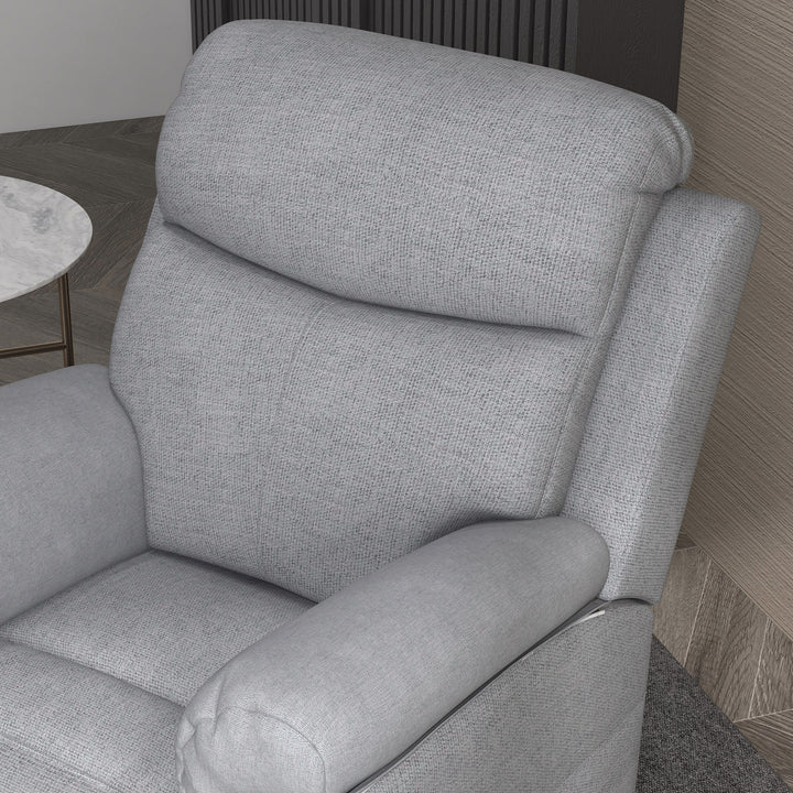 Power Lift Recliner Chair, Electric Lift Chair for Elderly, Overstuffed Linen Fabric Riser and Reclining Armchair with Remote Control, Side Pockets, for Living Room, Grey