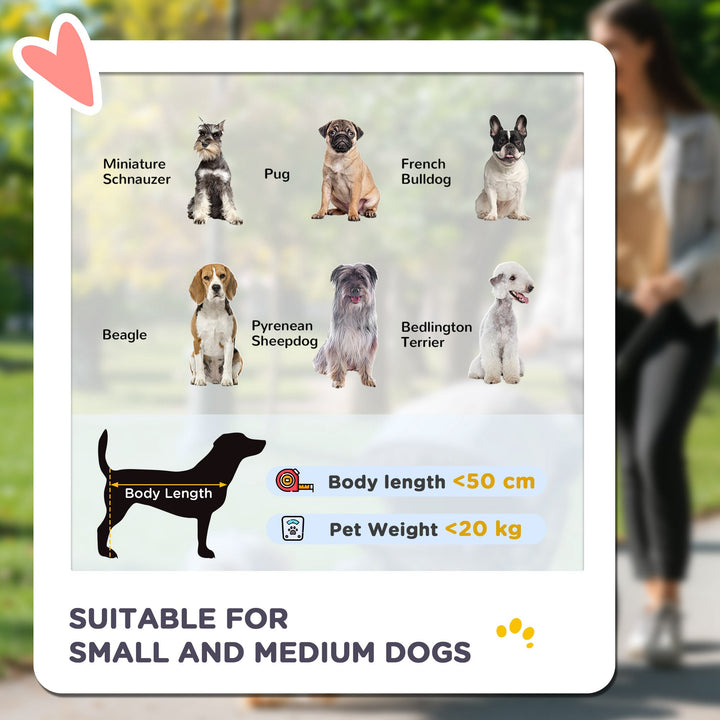 Dog Pram Dog Stroller 4 Wheels Pet Pushchair with Rolling Door, Cushion, Safety Leashes, for Small and Medium Dogs, Grey