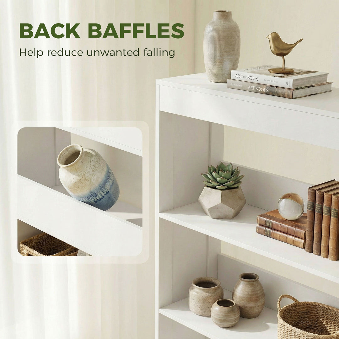 Bookcase, 6-Tier Bookshelf with Open Storage Shelves, Cubes, 180 cm Ta