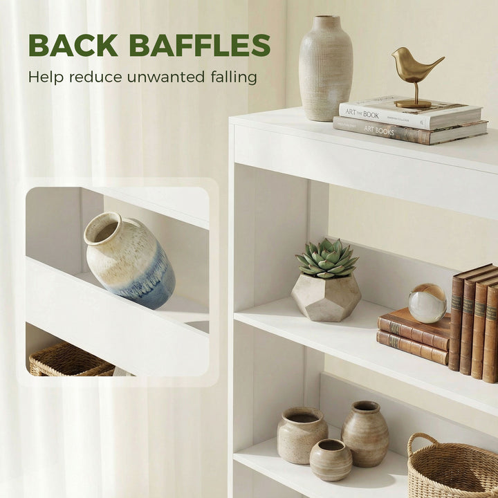 Bookcase, 6-Tier Bookshelf with Open Storage Shelves, Cubes, 180 cm Ta
