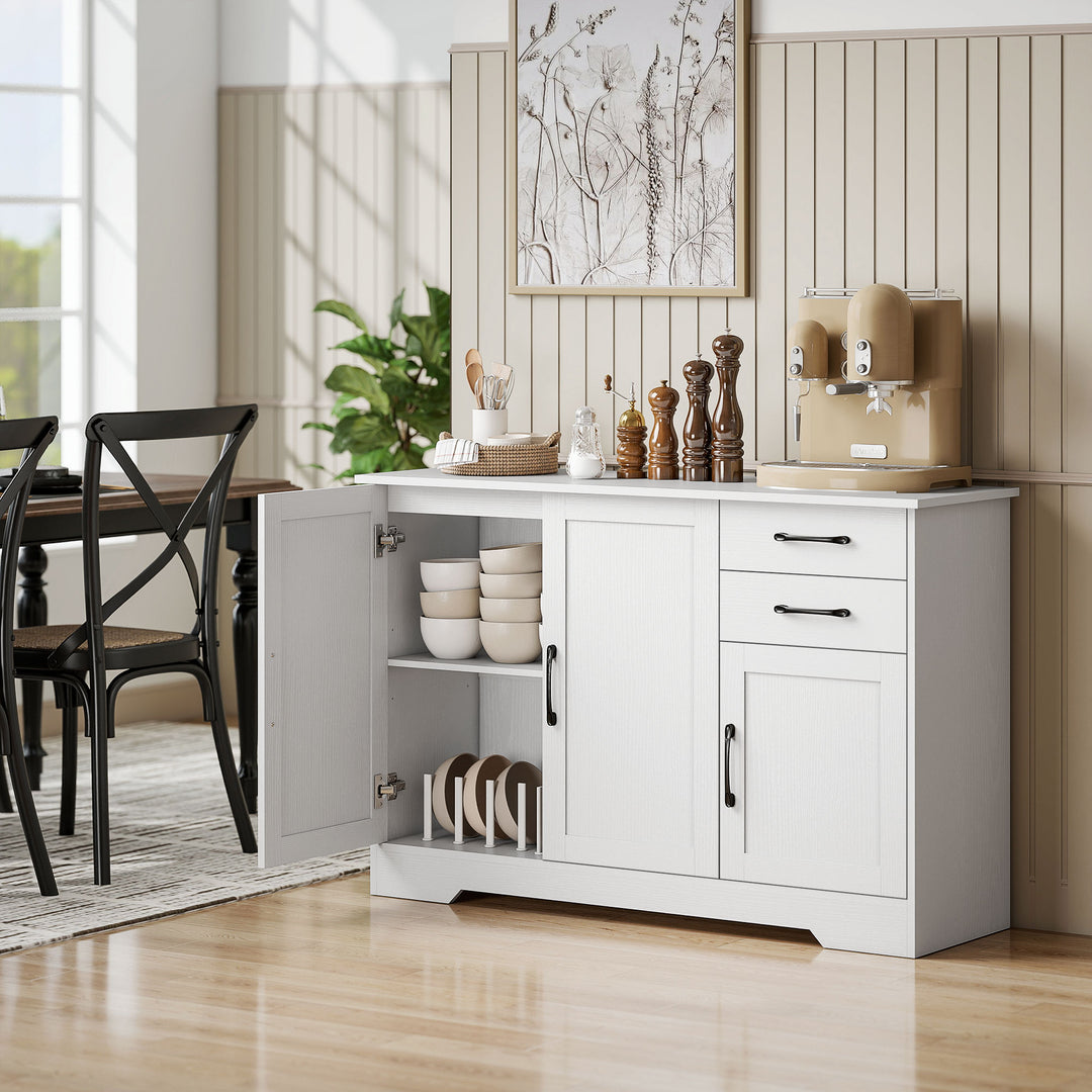 Sideboard with 2 Drawers Modern Storage Cabinet, Kitchen Cupboard with