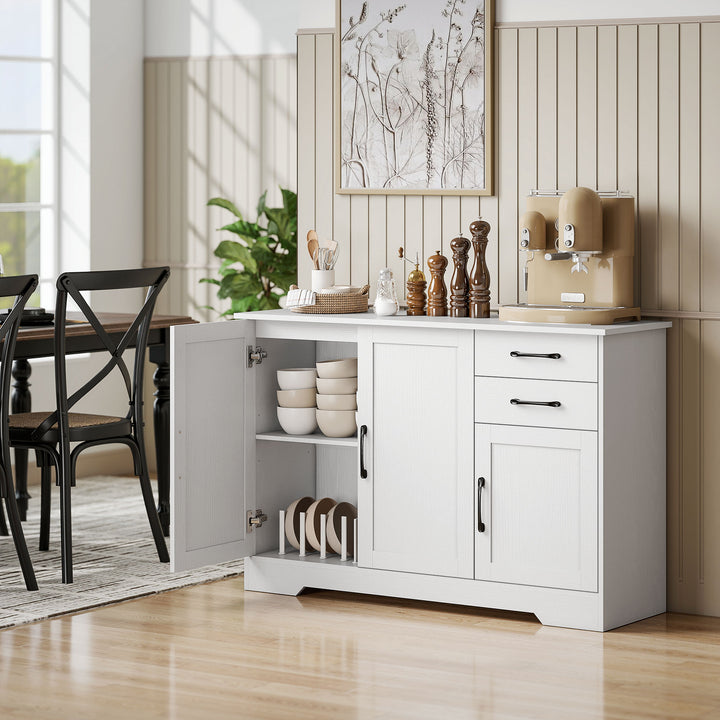 Sideboard with 2 Drawers Modern Storage Cabinet, Kitchen Cupboard with