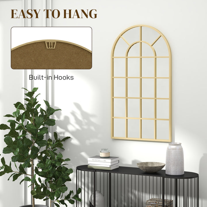 110 x 65 cm Arched Decorative Wall Mirror for Bedroom Living Room, Mod