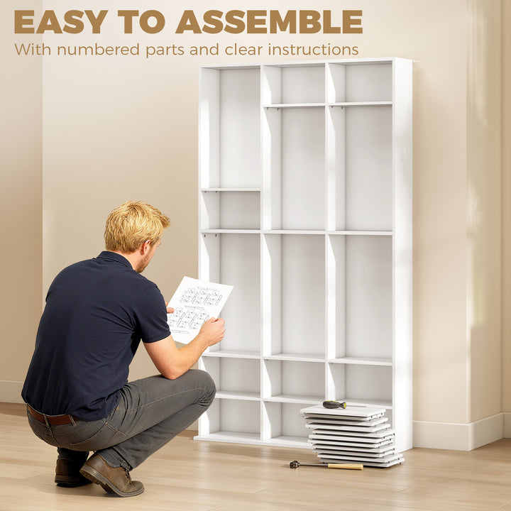 835 CD/500 DVD Storage Unit, Blu-ray Media Storage Shelf with 27 Compa