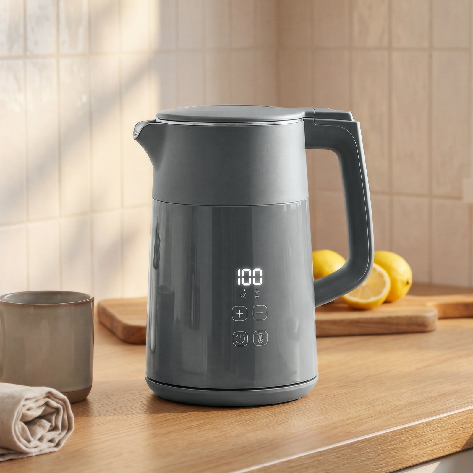 Electric Kettle, 1.7L Fast Boil 3kW Water Kettle with UK Strix Thermos