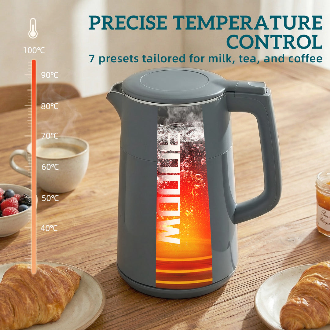 Electric Kettle, 1.7L Fast Boil 3kW Water Kettle with UK Strix Thermos