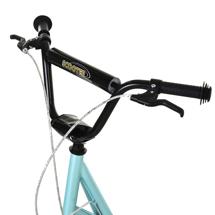 MCL Kick Scooters for Kids with Adjustable Height, Anti-Slip Deck, Dual Brakes, Rubber Tyres, for Boys and Girls Aged 5+ Years Old - Blue