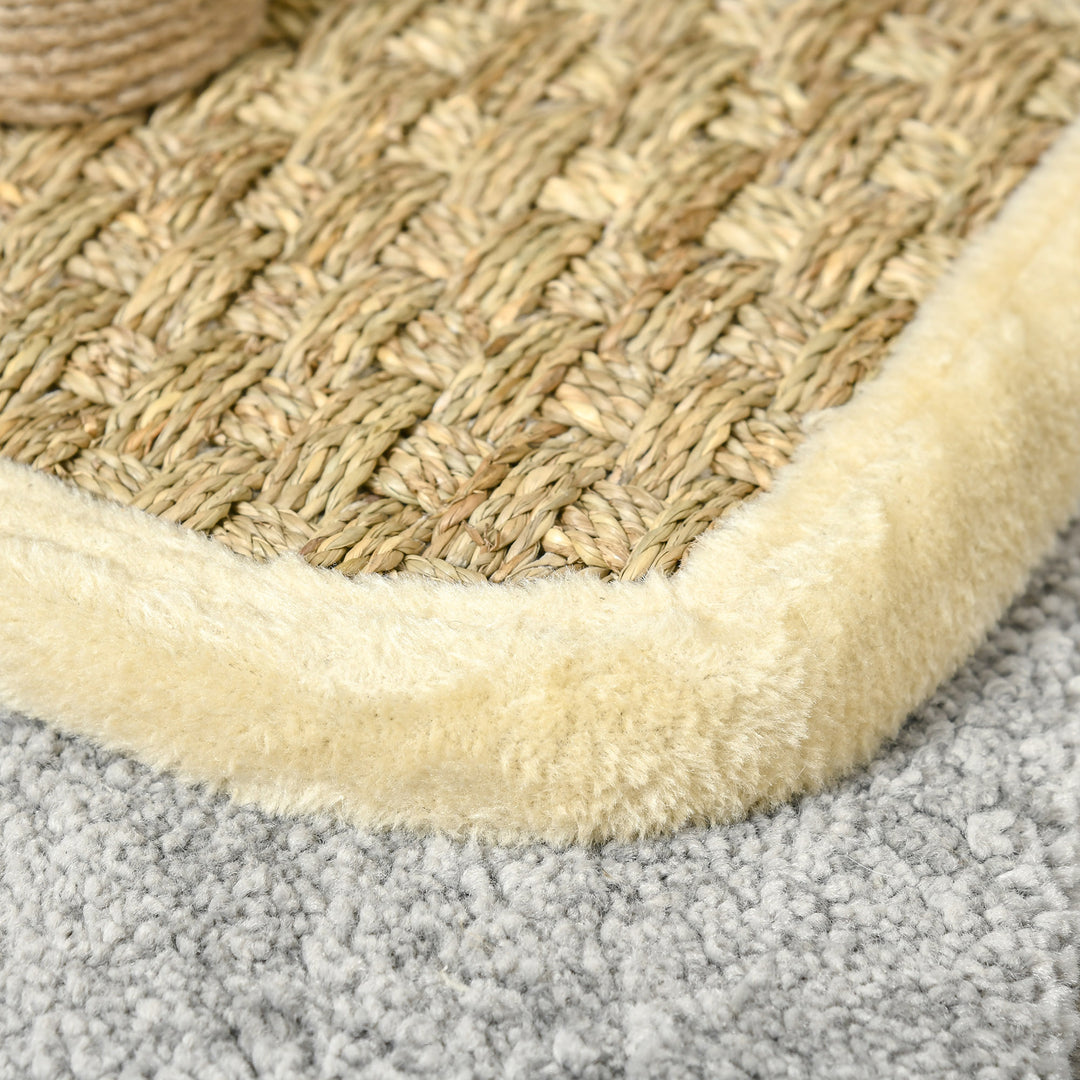 56cm Cat Tree for Indoor Cats, with Scratching Post, Tunnel, Toy Ball - Beige