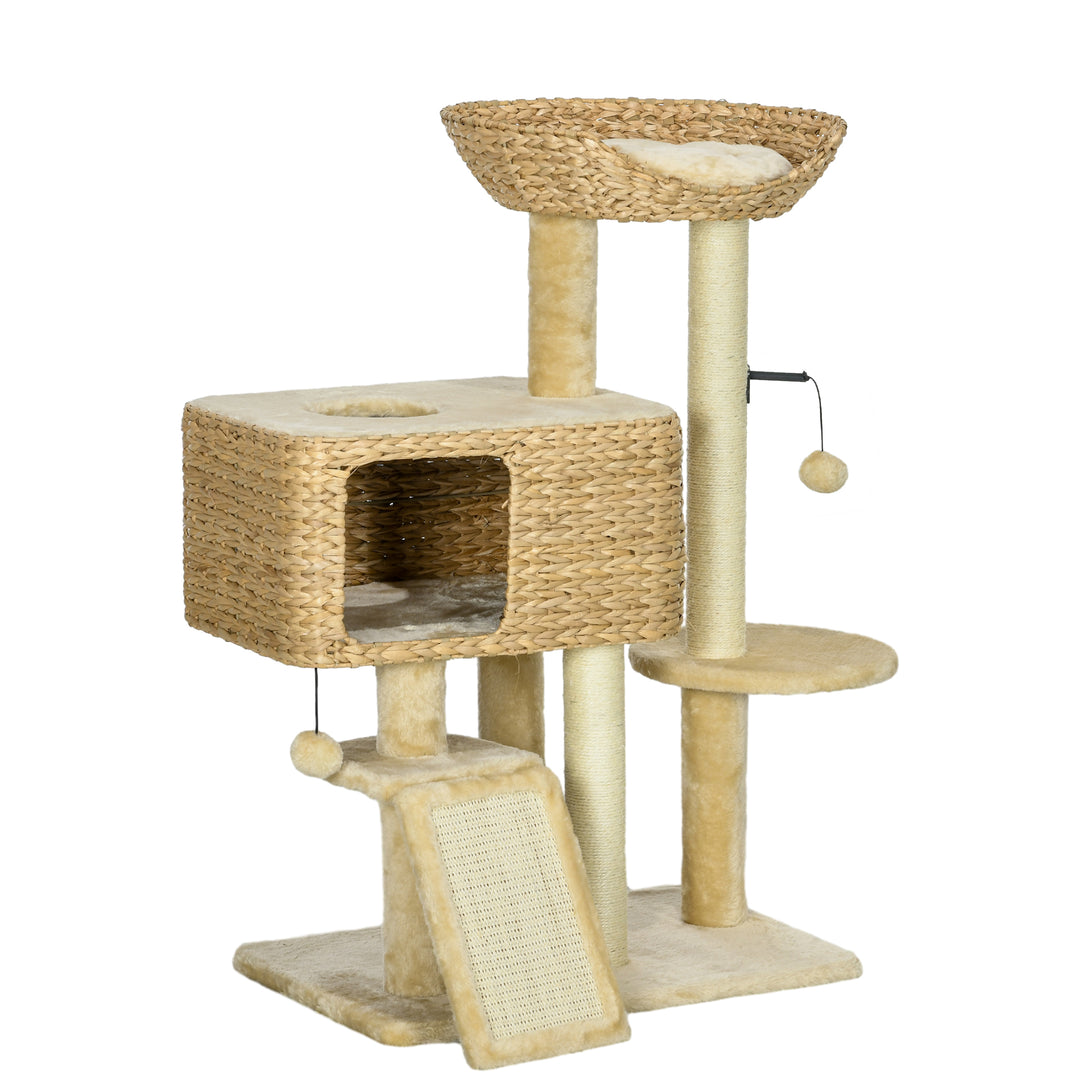 95cm Cat Tree Tower for Indoor Cats, with Scratching Post, Cat House, 