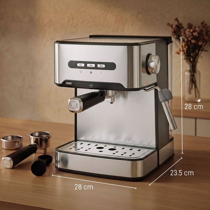 Espresso Machine, 20-Bar Semi Automatic Cappuccino Coffee Maker with F