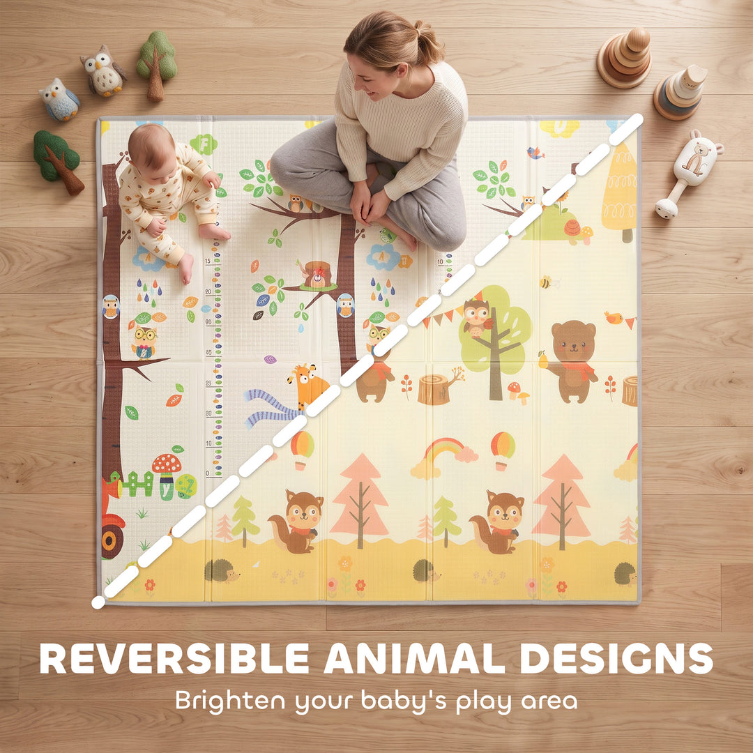 Foldable Reversible Baby Play Mat 200 x 180 cm, Waterproof, Non-Slip - view 4
