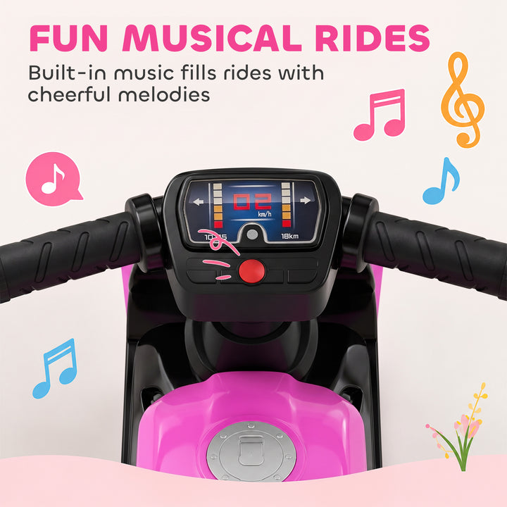 Balance Bike with Music Extra-Wide Wheels Toddler Bike for Boys Girls 