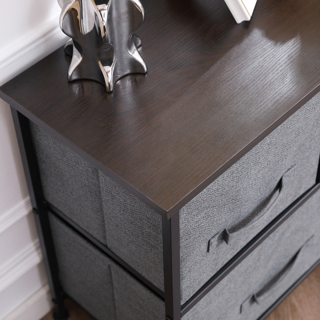 MCL Chest of Five Fabric Drawers - Grey