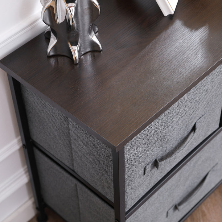 MCL Chest of Five Fabric Drawers - Grey