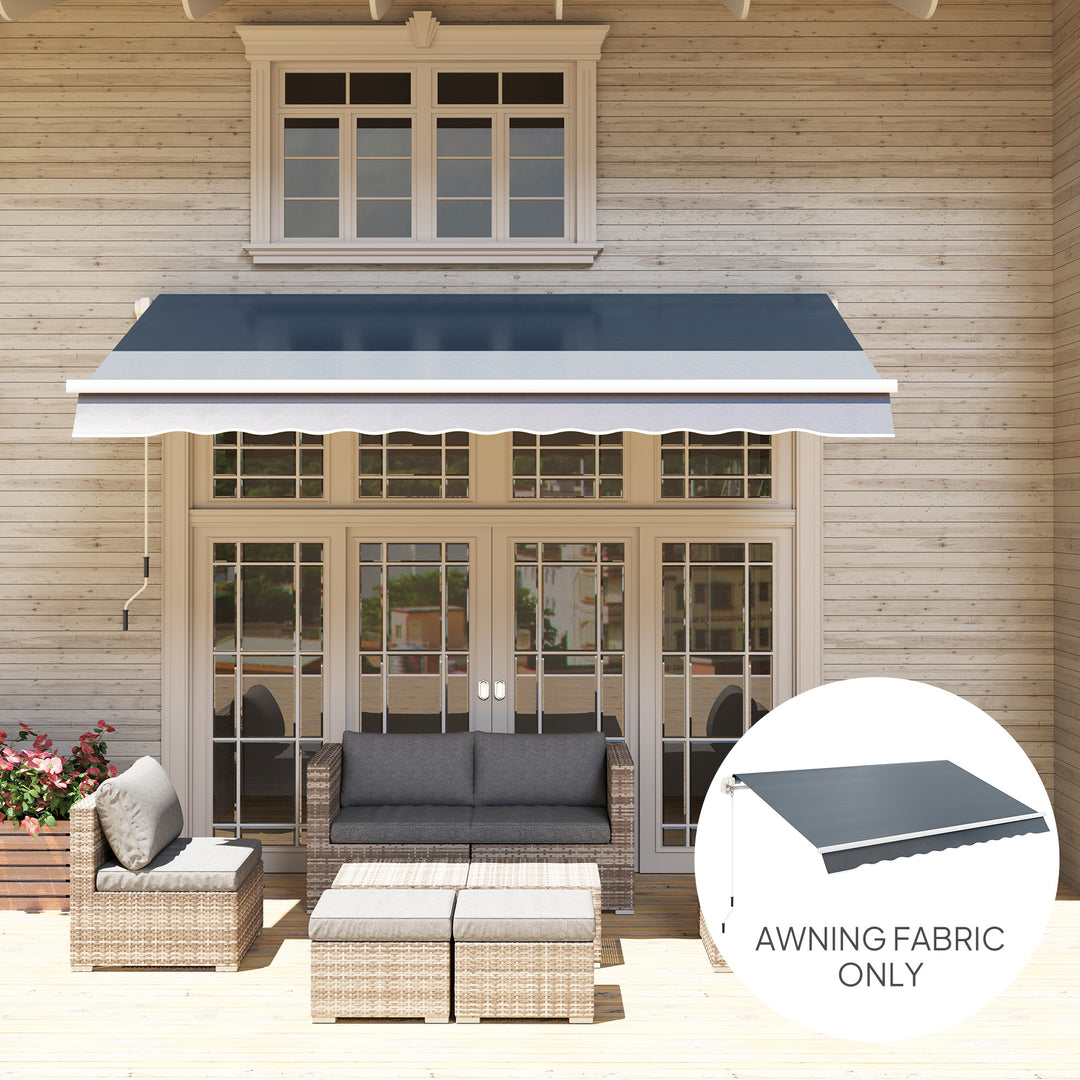 Awning Replacement Canopy, Water Resistant UPF 50+ Sun Shade Cover for 3 x 2.5 m Garden Awning (Fabric Only), Grey