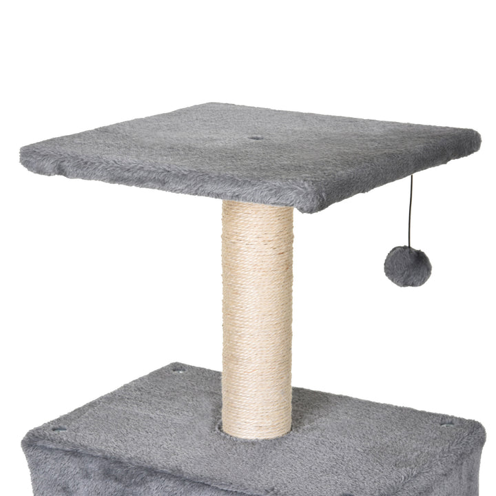 130cm Cat Tree for Indoor Cats Activity Center with Condo Scratching Post Ladders Kitty Climbing Tower Relaxing Playing