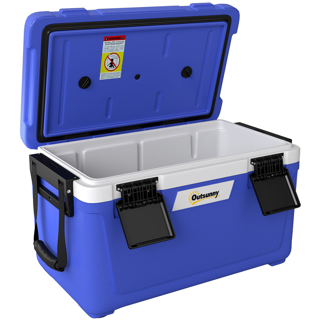 42.6L Insulated Cool Box, Lightweight Portable Ice Cooler with Handle,