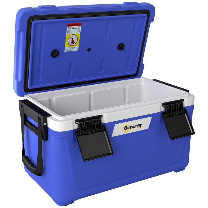 42.6L Insulated Cool Box, Lightweight Portable Ice Cooler with Handle,