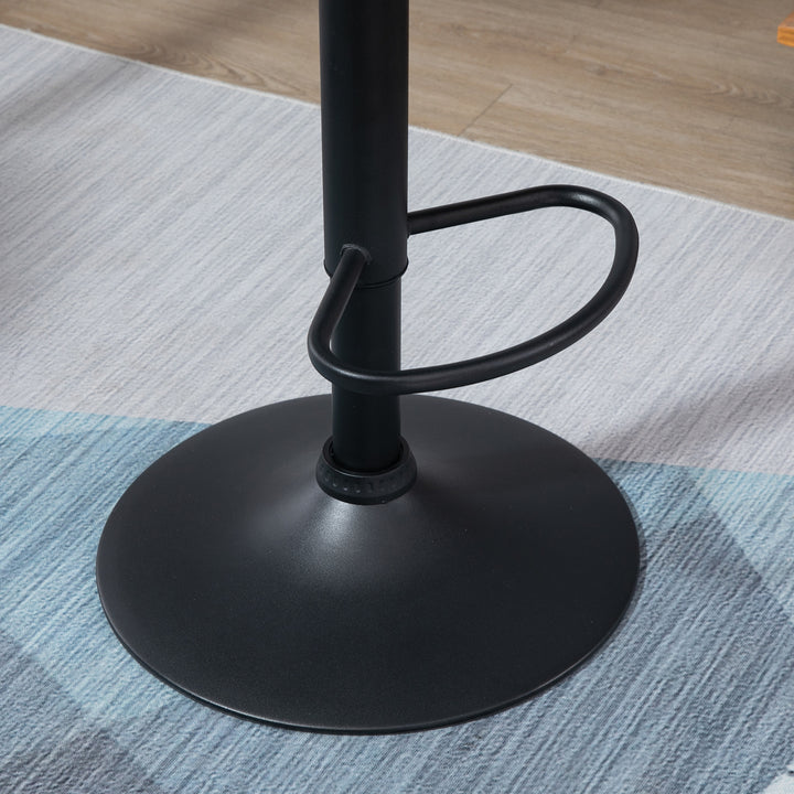 MCL Adjustable Bar Stools Set of 2, Armless Upholstered Swivel Counter Chairs, Barstools with Back, Footrest, Dark Grey