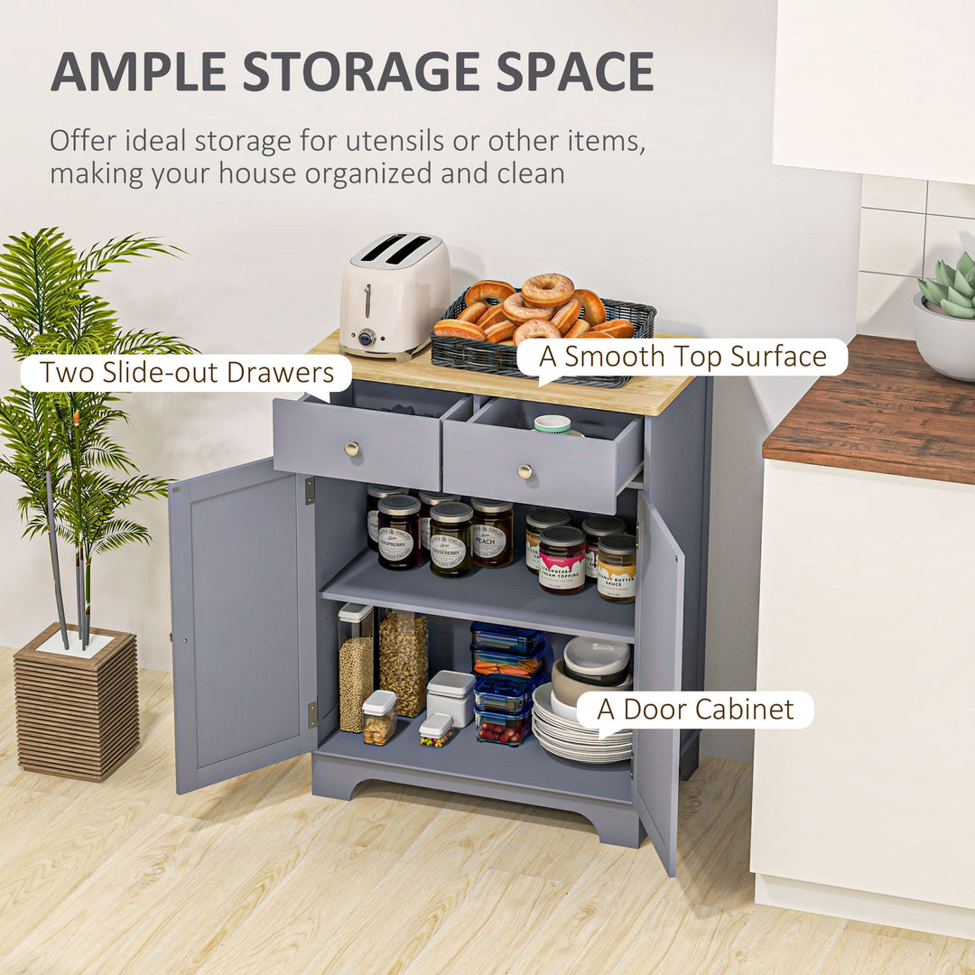 Side Storage Multi-use Sideboard Table Kitchen Floor Cabinet with Soli