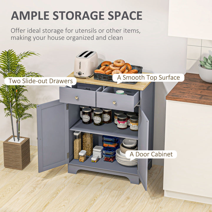 Side Storage Multi-use Sideboard Table Kitchen Floor Cabinet with Soli