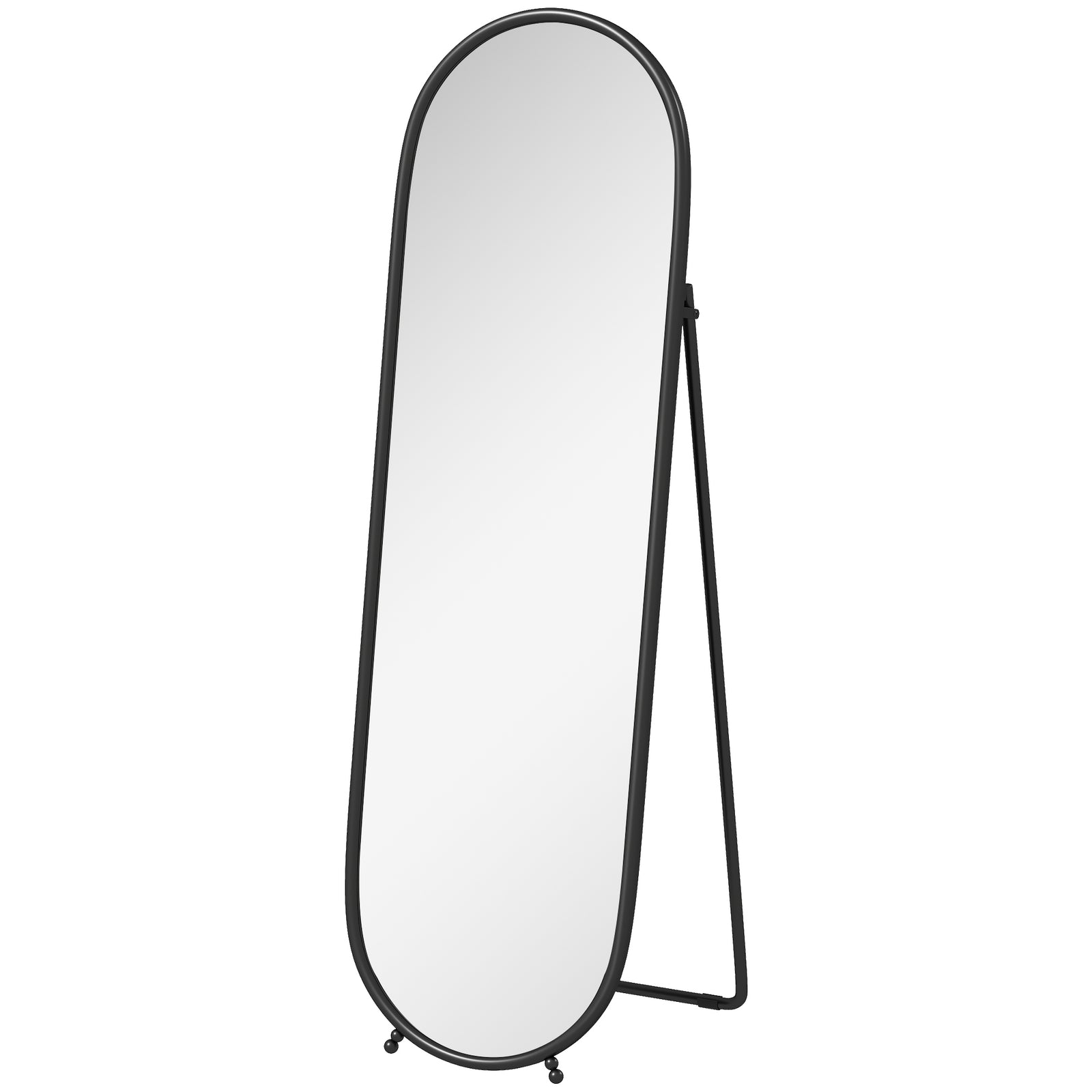 Two-Way Curved Full Length Mirror - Black