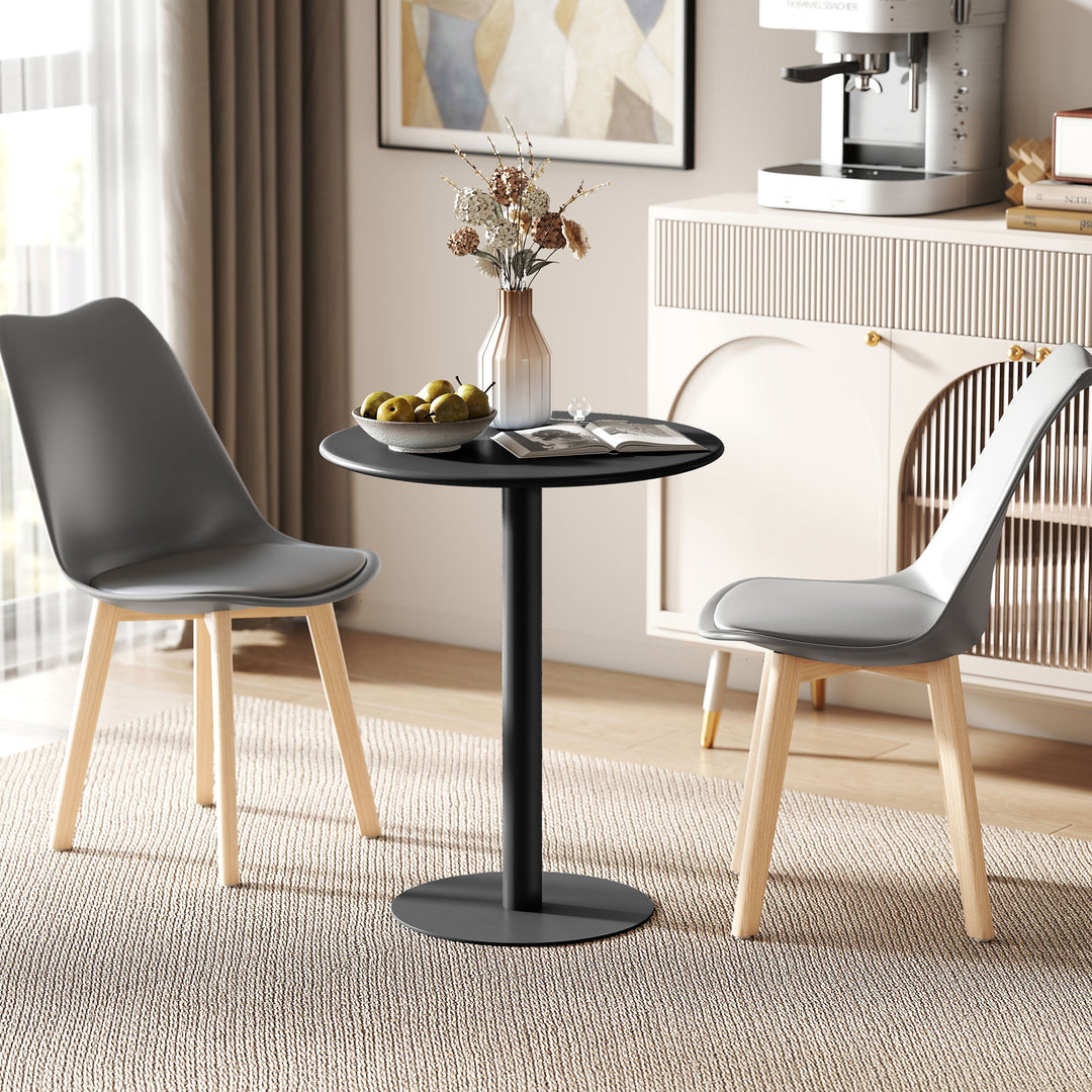 Dining Table, Round Kitchen Table with Steel Base for Living Room, Dining Room, 60 x 60 x 72cm