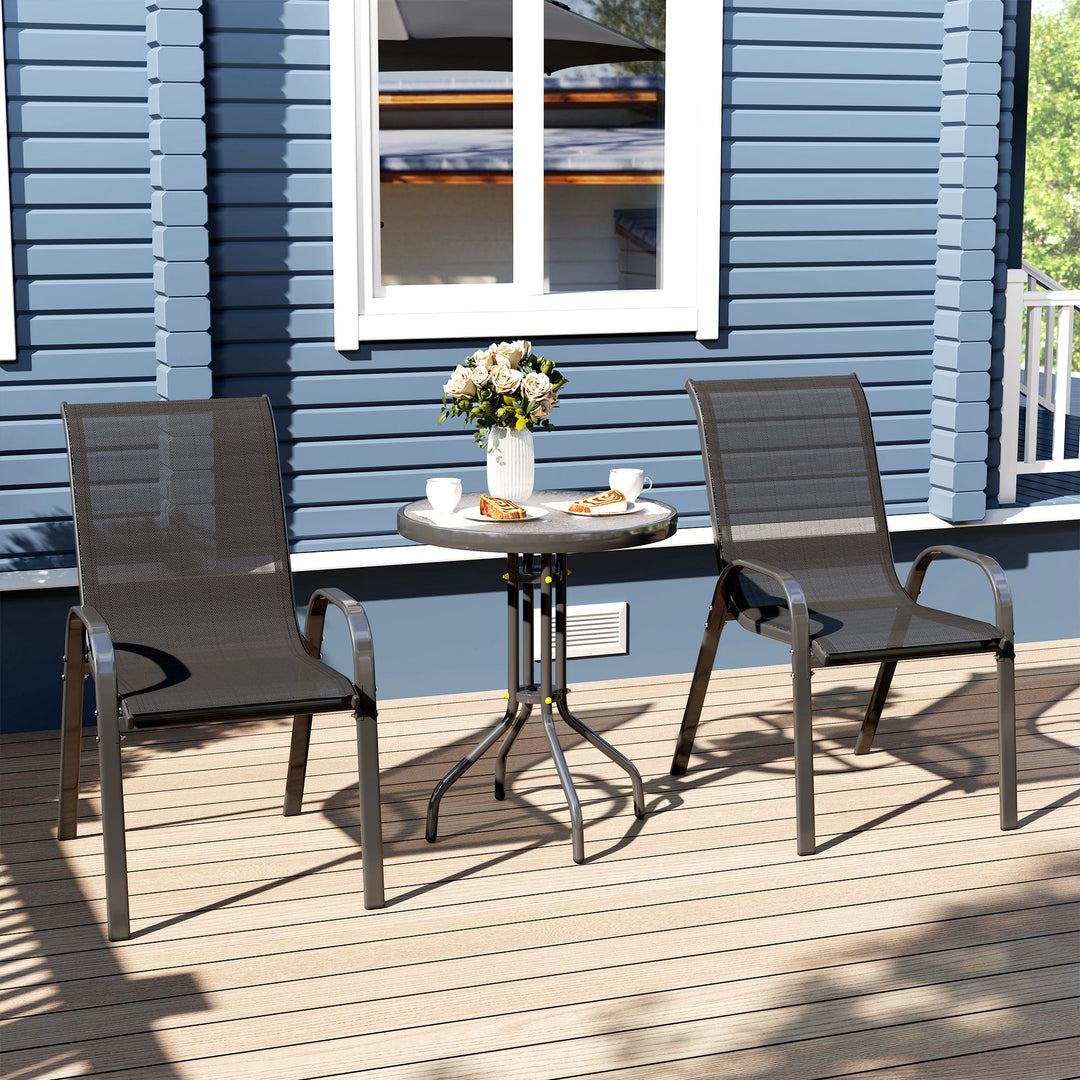 Three-Piece Outdoor Garden Set - Black
