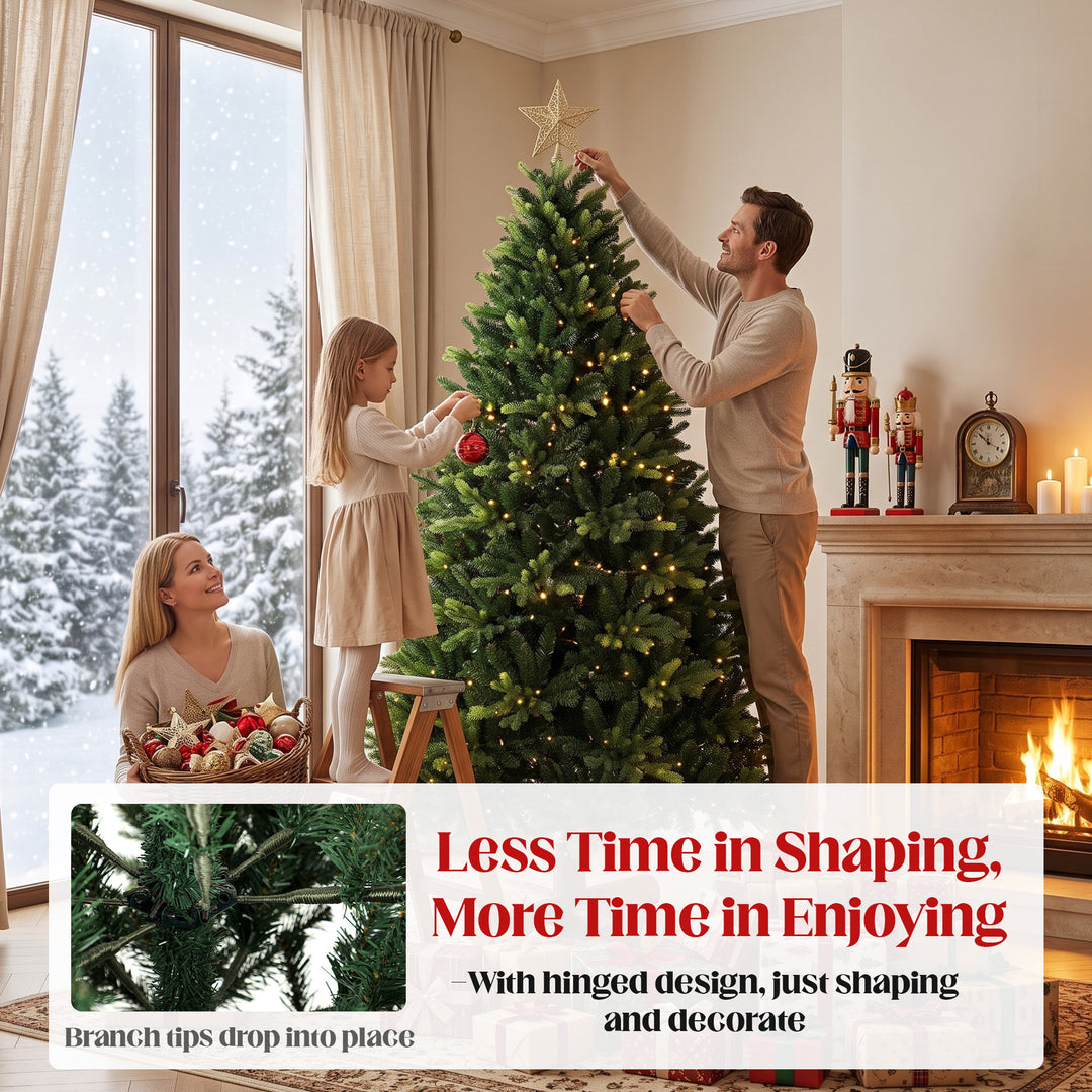 Artificial Christmas Tree, Hinged Xmas Tree with 2419 PE &amp; PVC Branch - view 6