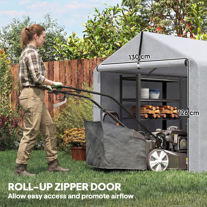 1.6 x 2.2m Garden Shed Tent, Waterproof Outdoor Storage Tent, Roll-up - view 5