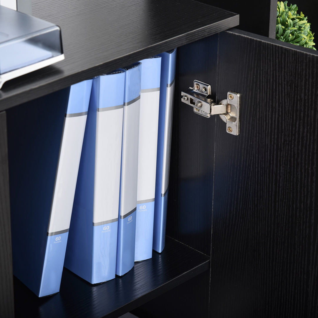 MCL Two-Tier Locking Office Storage Cabinet - Black