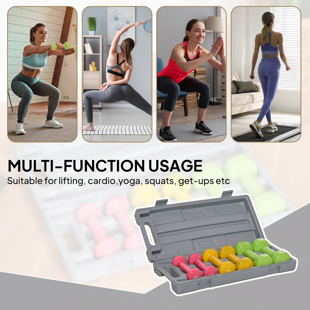 MCL 6Kg Dumbbell Set, Fitness Weight Set for Men and Women, Home Gym Workout