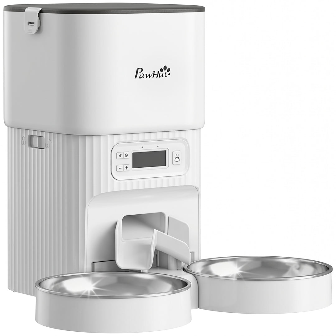 Automatic Cat Feeder Timed Portion Control Pet Food Dispenser with 2 S