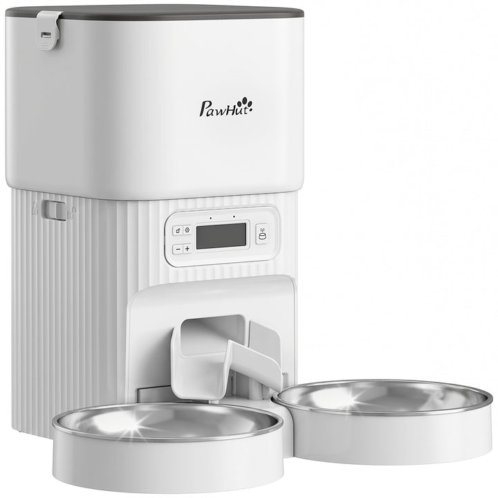Automatic Cat Feeder Timed Portion Control Pet Food Dispenser with 2 S